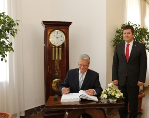 Jan Hamáček s Joachimem Gauckem, prezidentem Spolkové republiky Německo