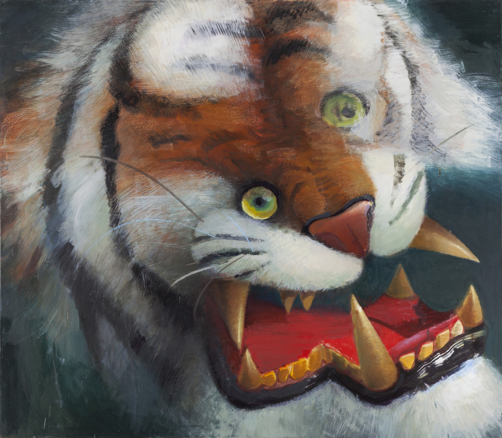 Tygr, 160 x 140 cm, 2015, olej, pastel, plátno  