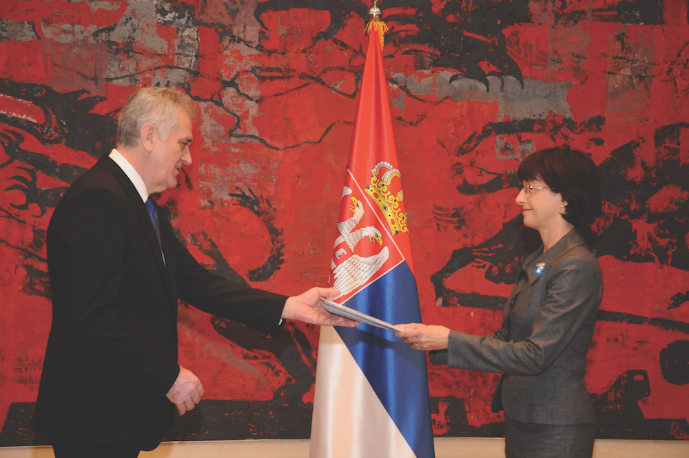 From left: Tomislav Nikolić, President of Serbia and H.E. Ivana Hlavsová, Ambassador of the Czech Republic to Serbia