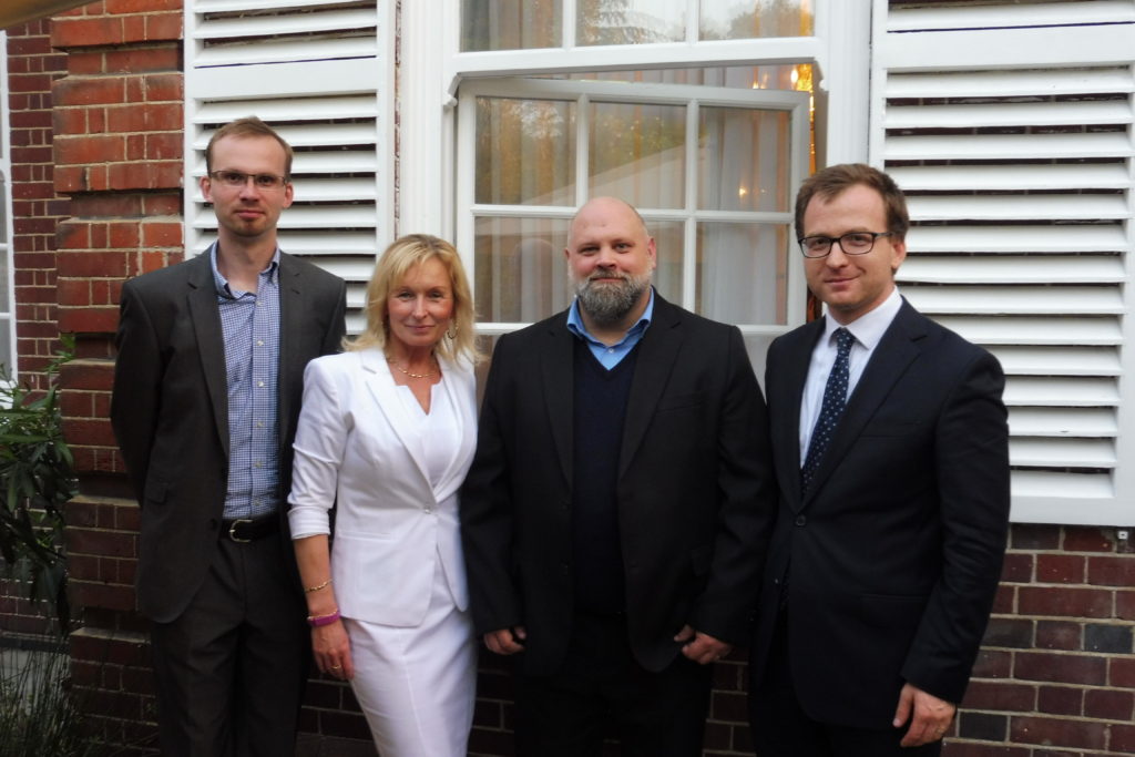 L-R: Martin Nedved, Instrumentation Engineer, Honeywell; Tereza Urbankova, Head of Global Communications, Amec Foster Wheeler – both CBCC Executive Committee members; Dan Smith, Managing Director, OKIN BPS; and one more guest