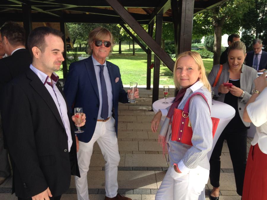 Jan Šrámek from Thomas Cook, SKAL Club Prague President Heinz Reigl and Martina Bodemann