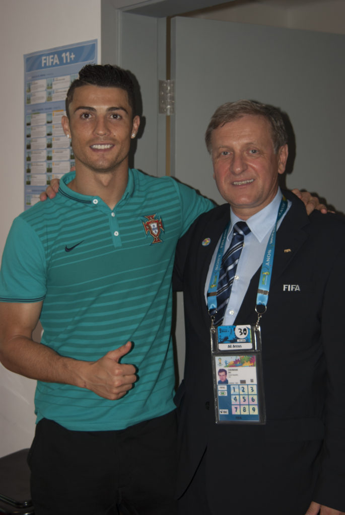 Jiří Chomniak with world famous football player Cristiano Ronaldo