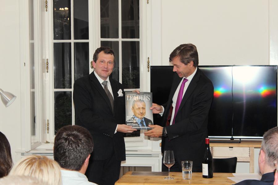  Hans Weber, Managing Partner, FORUM Prague and H.E. Dr. Alexander Grubmayr, Ambassador of Austria