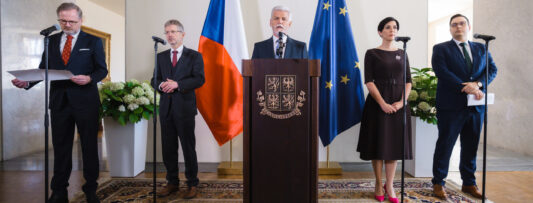 The highest constitutional officials met at Prague Castle to coordinate foreign policy