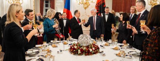 The President of the Republic received the President of the Republic of Albania, Bajram Begaj, at Prague Castle.