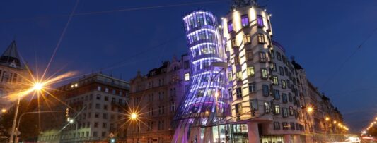 Dancing House exhibition marks 30 years of Prague landmark