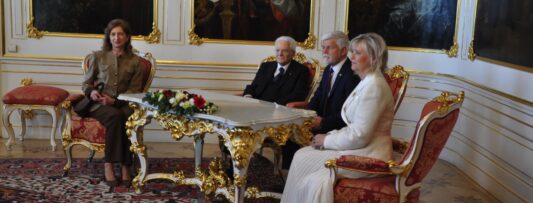 The President of the Republic received the President of the Italian Republic at Prague Castle
